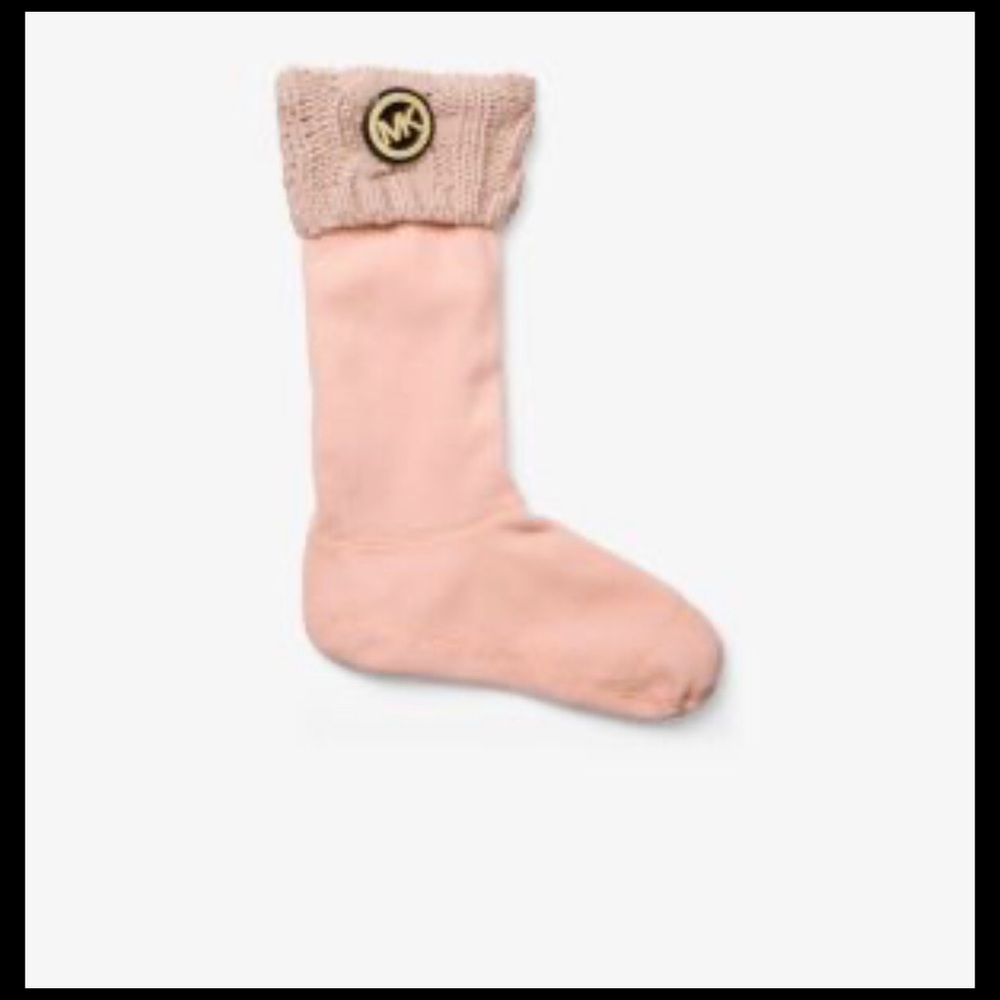 Michael kors Rain Boot with black MK winter socks